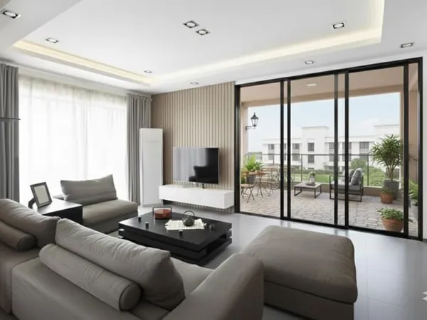 Balcon lumineux et agencement harmonieux