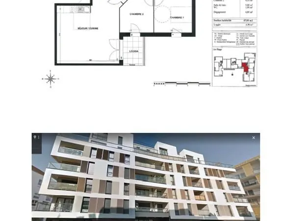 Appartement 3 pièces Cergy le haut