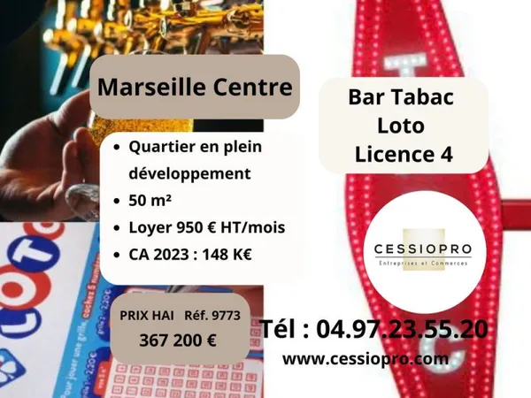 Bar Tabac Licence 4 Loto Bimbeloteries, Marseille centre