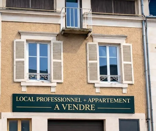 Ensemble mixte à vendre quartier Baffier - Local professionnel entrepôt avec bureaux et appartement 