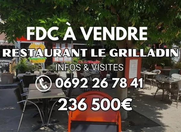A Vendre Restaurant LE GRILLADIN Place du Marché à Saint-Gilles les Bains | 236 500€