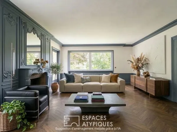 Maison d'architecte seventies à fort potentiel et son vaste terrain boisé