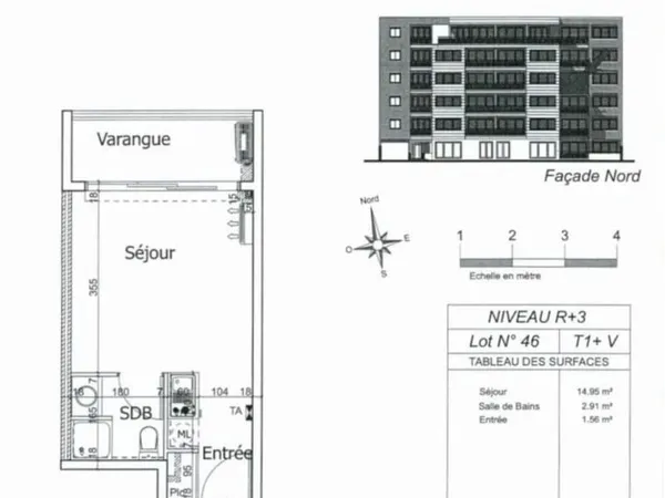 Appartement Sainte Clotilde - 1 pièce(s) - 19.42 m2