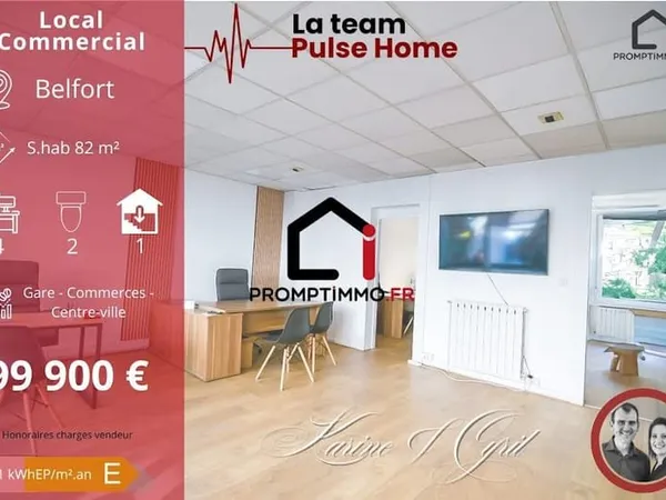 Local commercial 4 pièces 82 m²