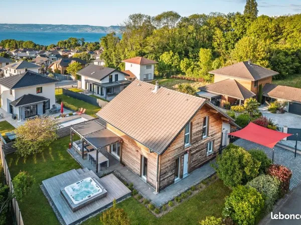 Maison 5 pièces - vue lac Léman - 4 chambres - jardin & spa