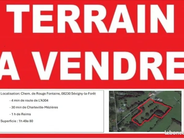 🏡 Terrain de campagne de charme - 1,5 ha - réseaux en bordure - proche E420 / Reims