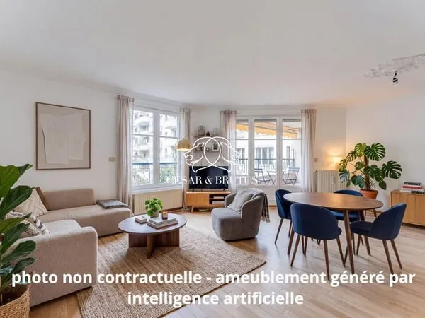 LYON 7 - APPARTEMENT FAMILIAL T4/5 AVEC BALCON, CAVE ET GARAGE