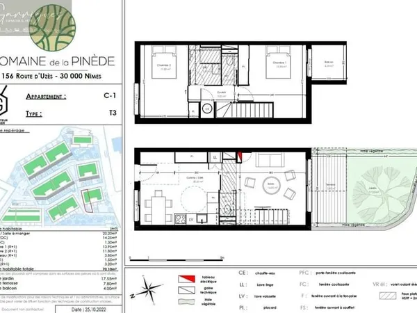 Nîmes, appartement neuf 3 pièces.