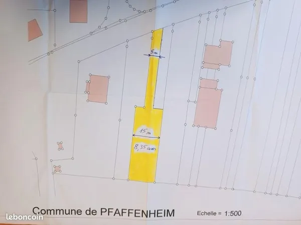 Ce terrain de 835 m² Possibilité 1000m² !