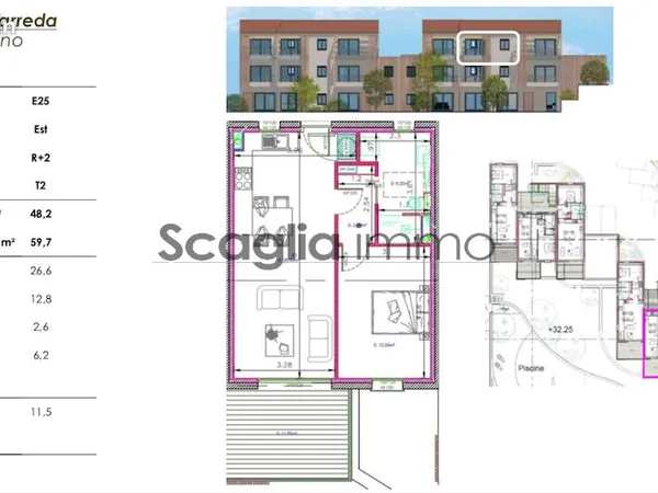 Appartement 2 pièces 48 m²