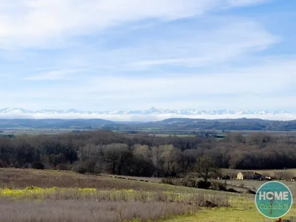 Terrain de 4920 m2 vue sur les Pyrénées