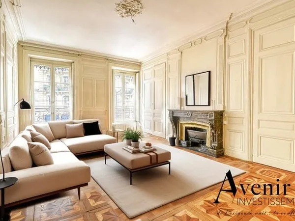 Appartement T4 de 137m² dans un superbe immeuble ancien avec ascenseur Lyon 6ème métro Foch