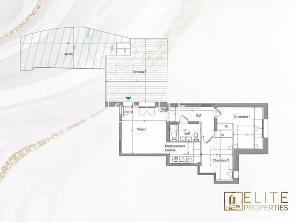 Mouans sartoux T3 - 51.50 m² habitable + 51.60 m² d'exterieur