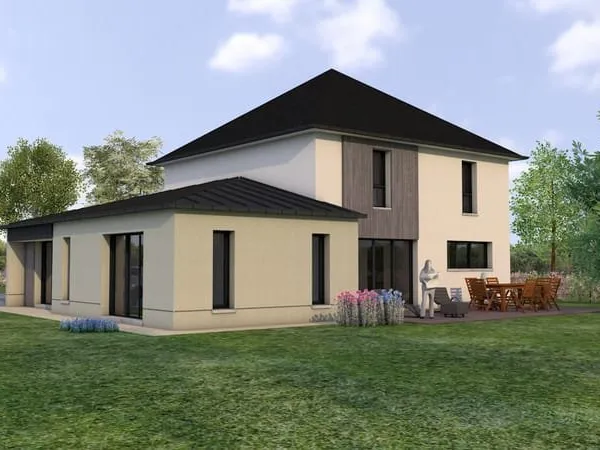 Maison contemporaine de 140M2 avec garage 20M2 à construire sur le terrain de votre choix