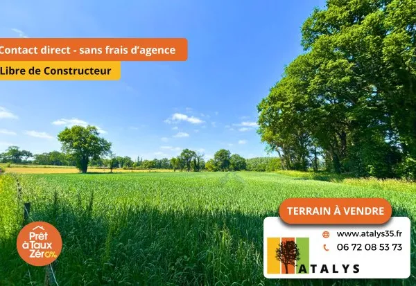 Terrain viabilisé, libre de constructeur