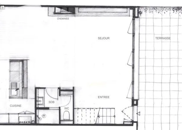 Appartement loft terrasse et parking 100m2