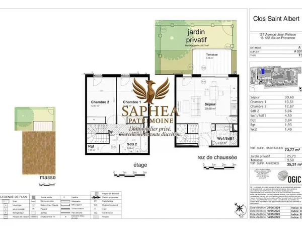 Appartement 3 pièces 74 m²