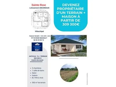 Votre maison Villarchipel + terrain dans un lotissement à Sainte Rose