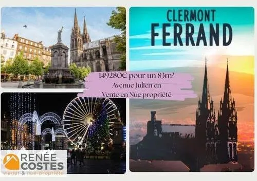 Vente en nue propriété - F78 ans - CLERMONT FERRAND (63000)