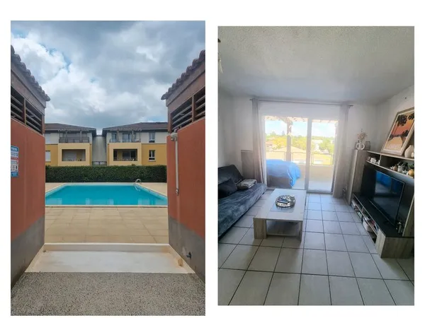 A louer T2 40m2 meublé balcon et piscine
