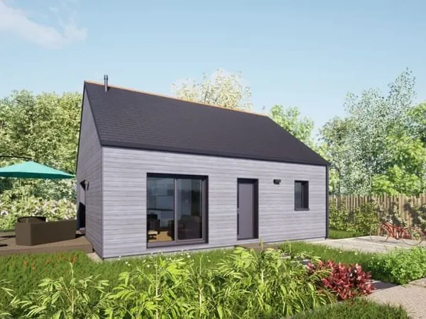 Projet de construction d'une maison bois de 60 m² avec terrain à LUE-EN-BAUGEOIS (49)