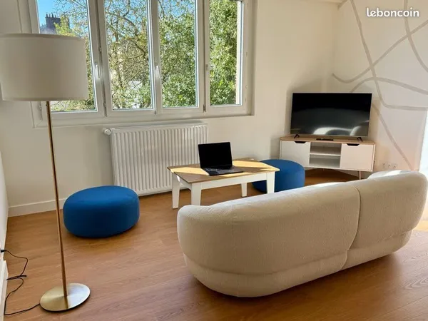 Meublé 2CH + jardin, quartier dalby/jardin des plantes