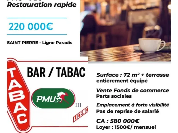 Fonds de commerce 72 m²