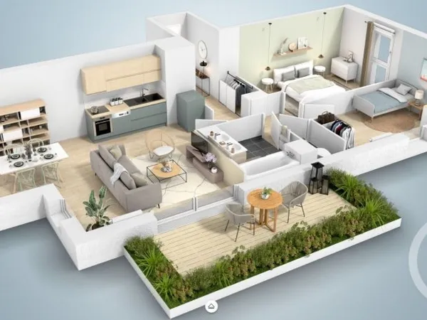 Appartement 3 pièces 68 m²