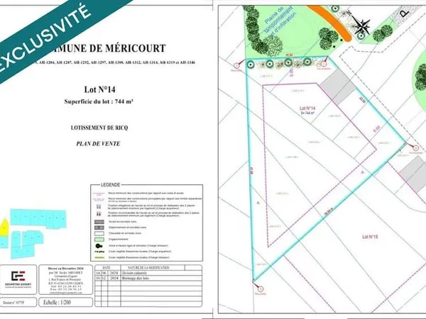 Terrain 744 m²