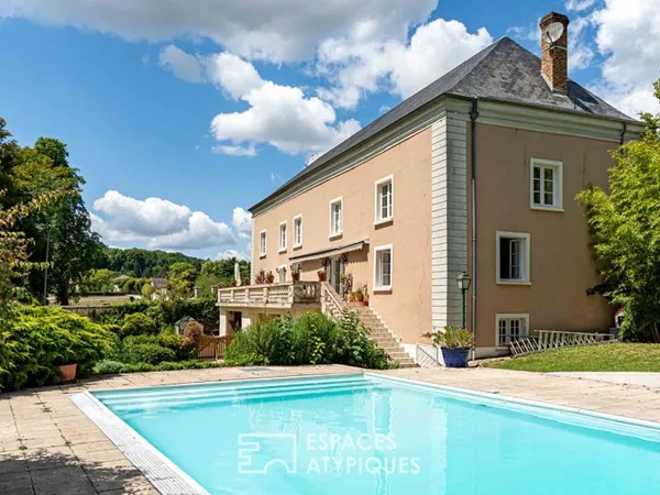 Maison de maître et grange réhabilitée, un lieu d'inspiration entre art, nature et prestige en Vallé
