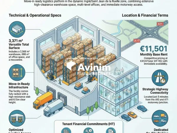 Immeuble industriel 3371 m²