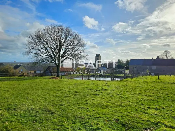 Superbe terrain avec vue dégagée à 5 minutes de Coutances