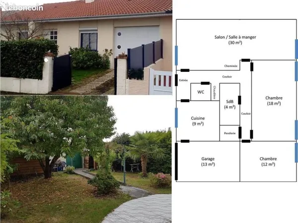 Maison T3 CHOLET quartier La Girardière