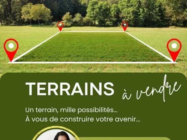 À VENDRE TERRAIN À BÂTIR DE 1 933 m² EYRANS