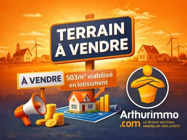 Terrain viabilisé de 503m²