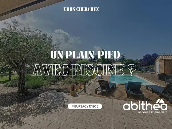 Villa Contemporaine de Plain-Pied à MEURSAC: 3 chambres dont 1 suite, piscine et grand terrain