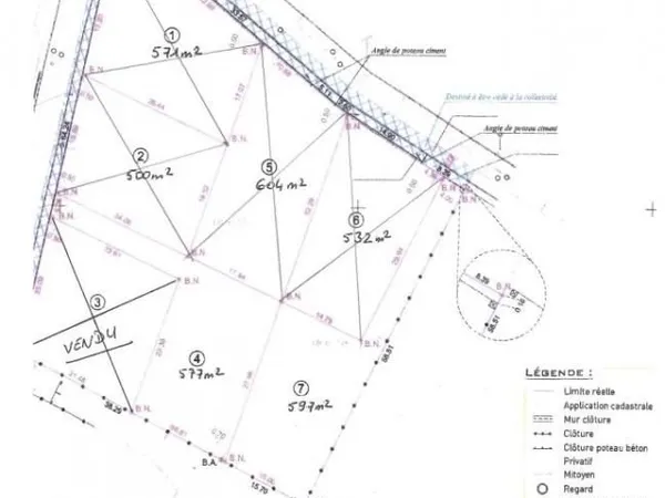 Terrain 577 m² Houppeville