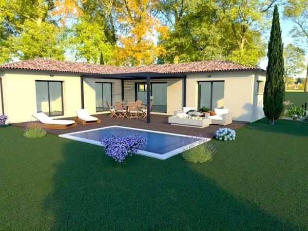 Projet de construction Maison 122 m2 Terrain 1196 Saint Laurent de Carnols 30200