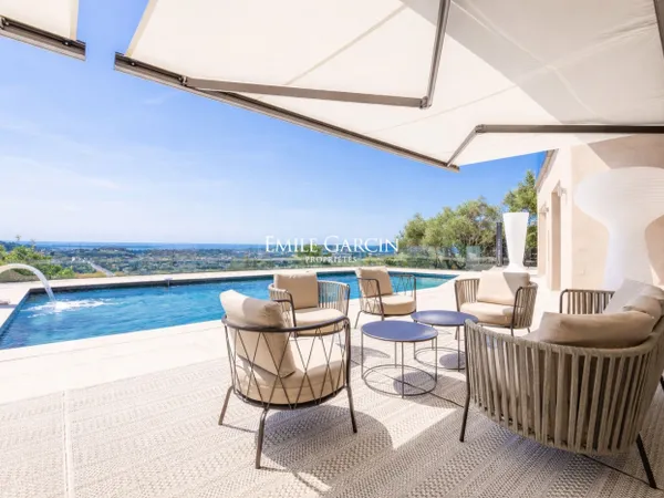 A louer, Cote d'Azur, Mougins, vue mer, 9 chambres, piscine, sa
