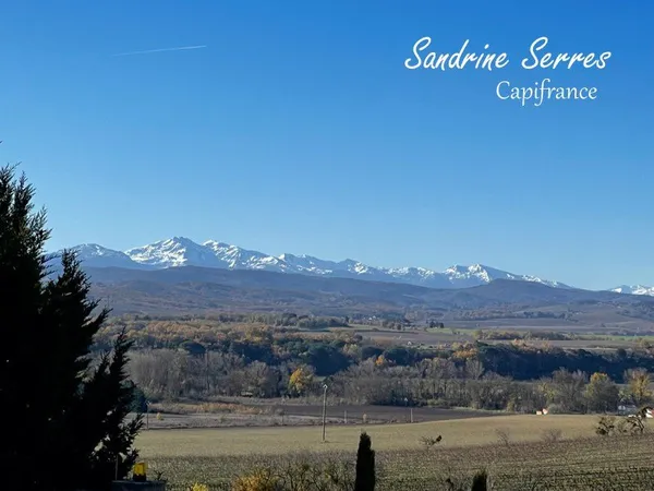 Villa de plain-pied avec vue Pyrénées -104 m2 sur 1100 m2 de terrain