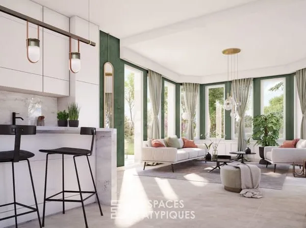 Appartement à l'architecture du XIXème avec son jardin privatif