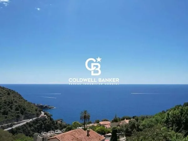 Èze - Terrain constructible avec vue mer panoramique