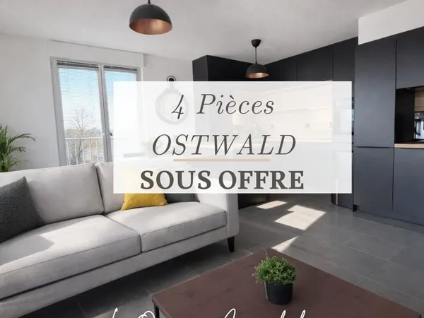 Ostwald (67540) En étage élevé, appartement 4 pièces de 76