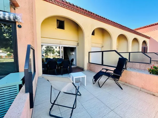 Le Barcarès grande plage T3 en duplex jardin terrasse et parking !