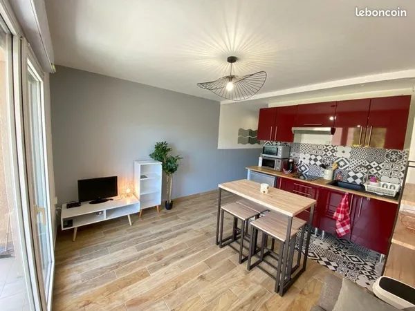 HOPITAUX/FACULTÉS Appartement T2 entièrement meublé de 30 m2 avec terrasse