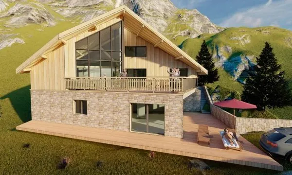 Villard bas à Allos - Vente terrain constructible de 800 m²