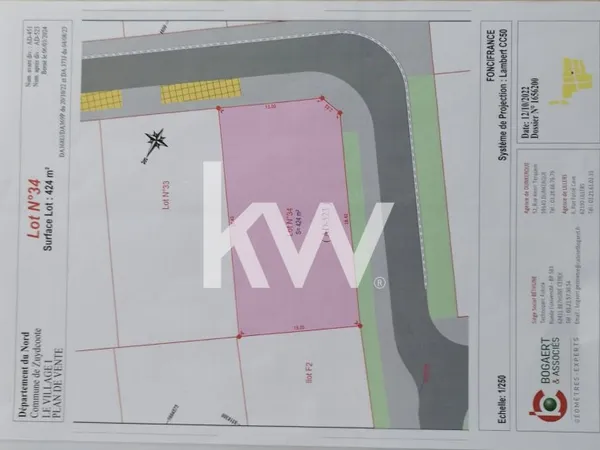 Terrain 424 m²