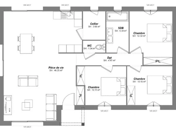Maison 4 pièces 92 m²