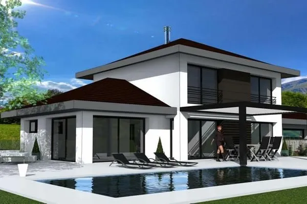 Projet de construction d'une maison de 4 chambres de 106 m² avec terrain à EXCENEVEX (74)