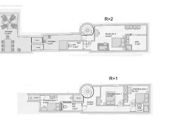 Appartement 1 pièce 19 m²